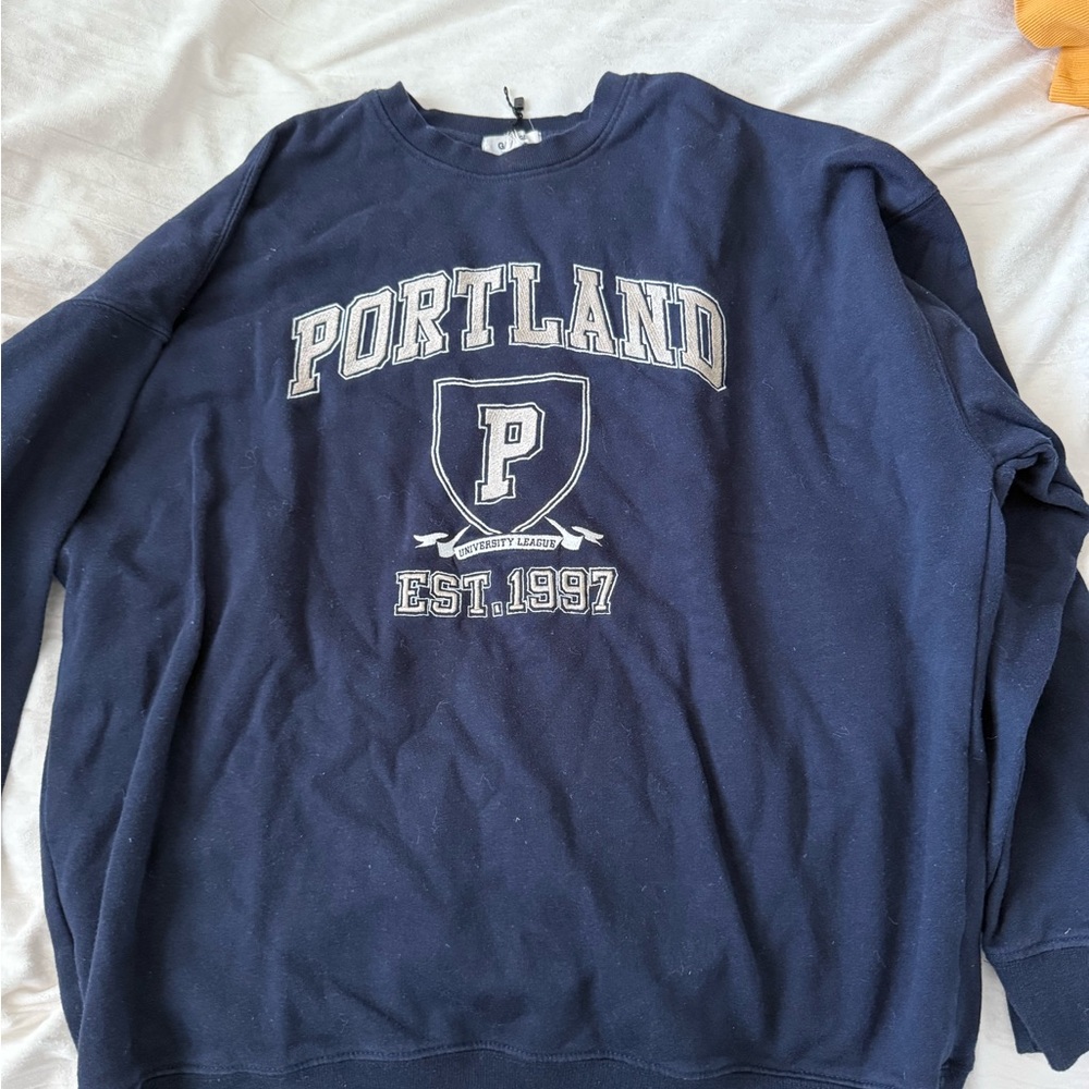 Portland Navy Blue Garage crewneck
